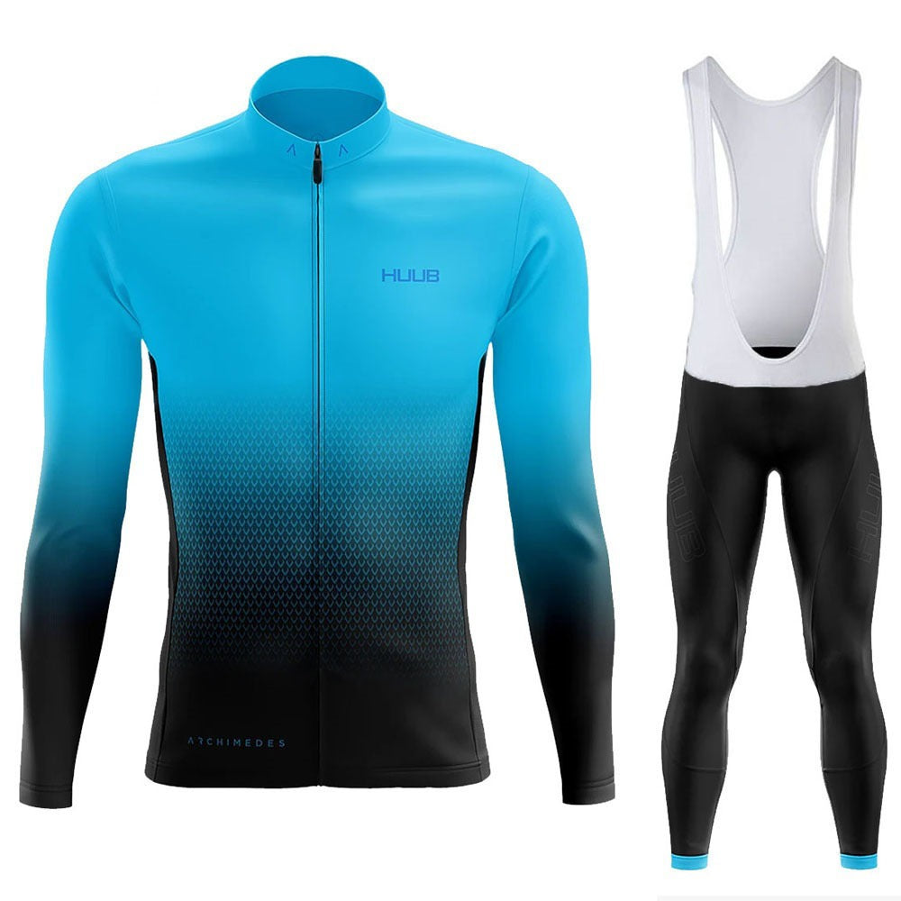 Spring & Autumn New HUUB Team Version Of The Long Sleeved Cycling Suit Suit Quick Dry Breathable Straps Bicycle Clothing