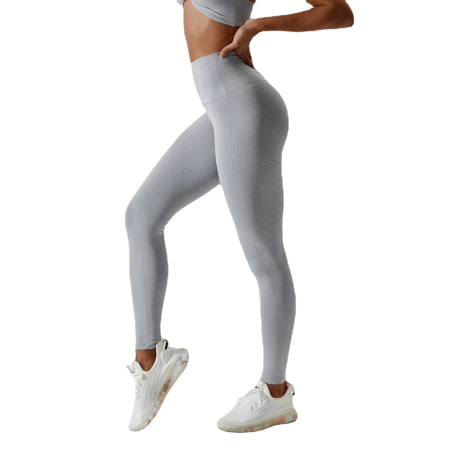 Yoga Pants Women's High Waist Tight Quick Dry Nude Feeling Fitness Pants Show Thin Buttock Lifting Running Sports Leggings