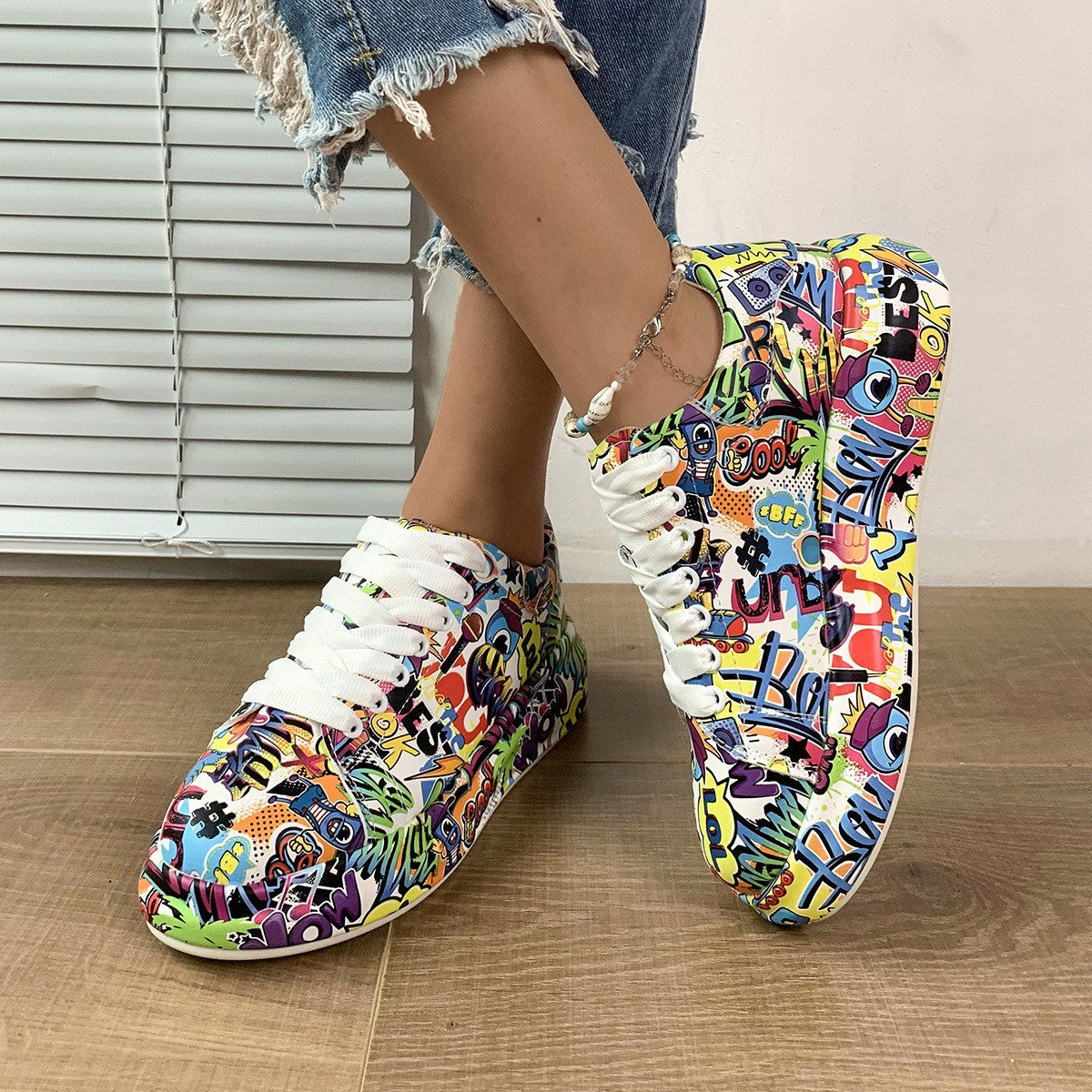 European & American Flag Sneakers Casual Sports Shoes