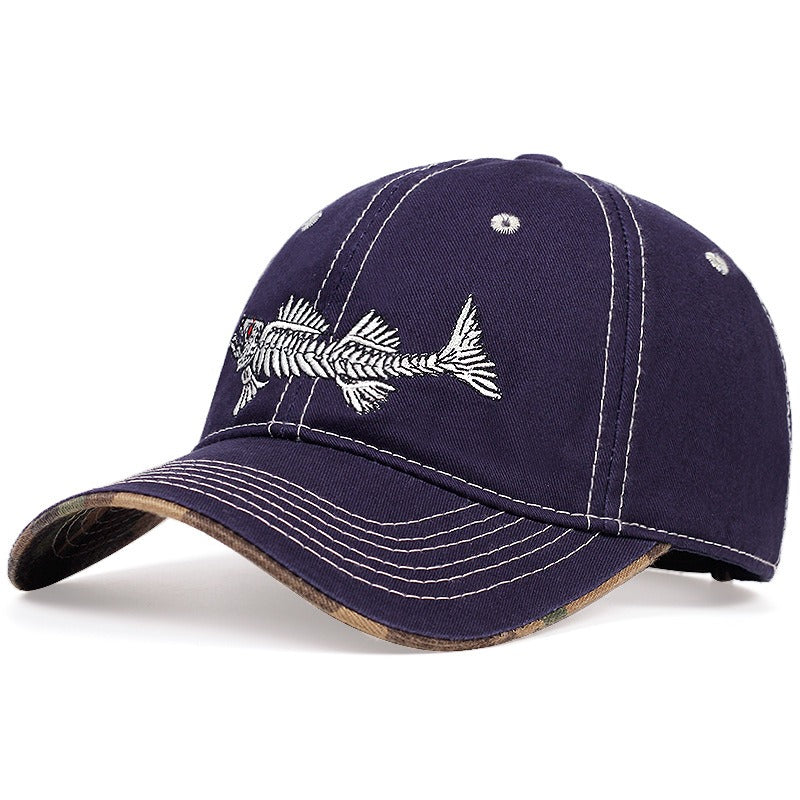 Hot selling fishbone embroidered baseball cap