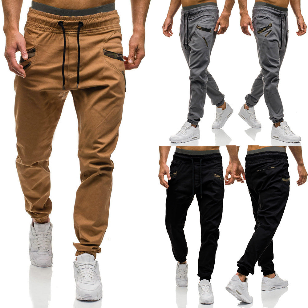Fashion Men Gyms Pure color Pants Joggers