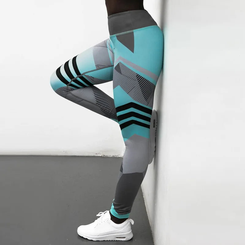 Digital printing dance sport fitness yoga camel toe leggings for women