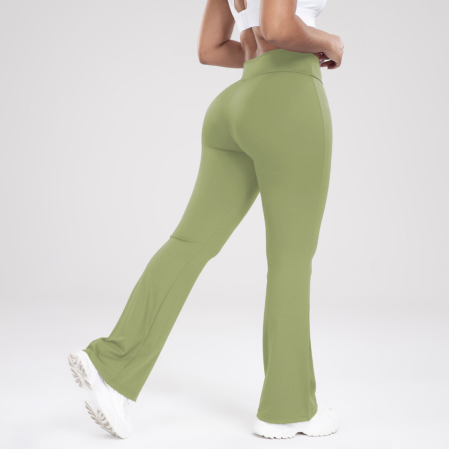 Waist Outdoor Casual Bell Bottom Yoga Pants, Slimming & Stylish
