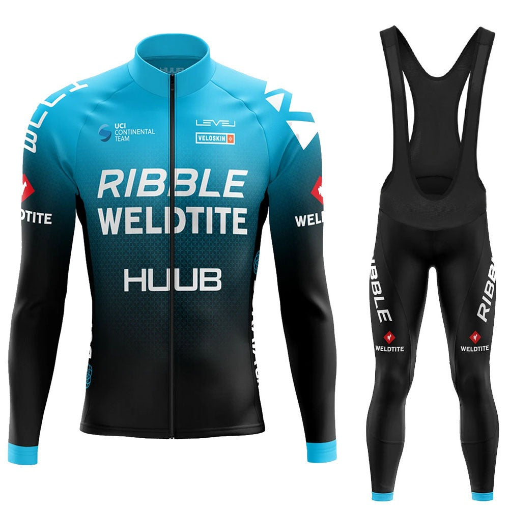 Spring & Autumn New HUUB Team Version Of The Long Sleeved Cycling Suit Suit Quick Dry Breathable Straps Bicycle Clothing
