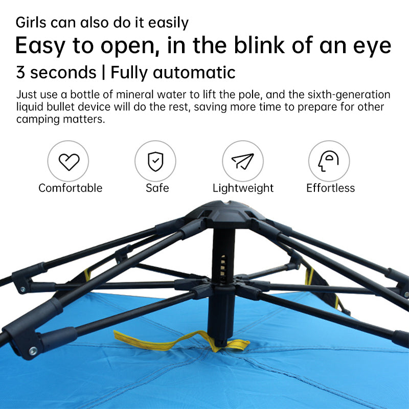 Quick-Setup 3-4 Person Camping Tent – Waterproof & Durable Outdoor Shelter