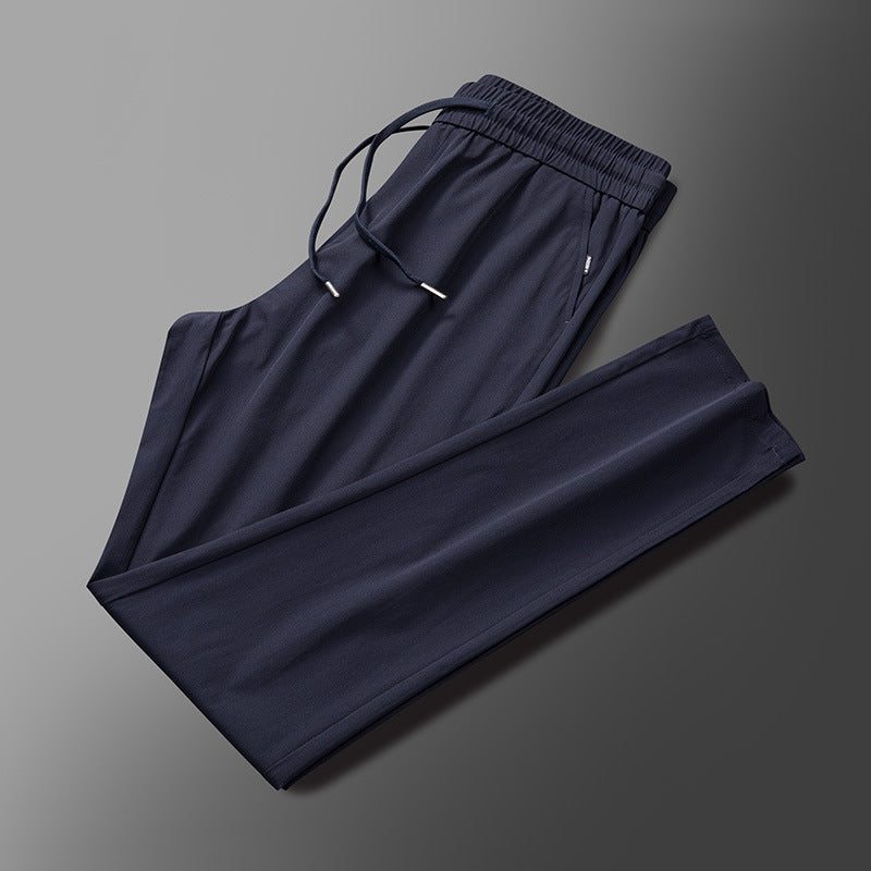 Men’s Elastic Straight-Leg Casual Pants, Lightweight & Stylish