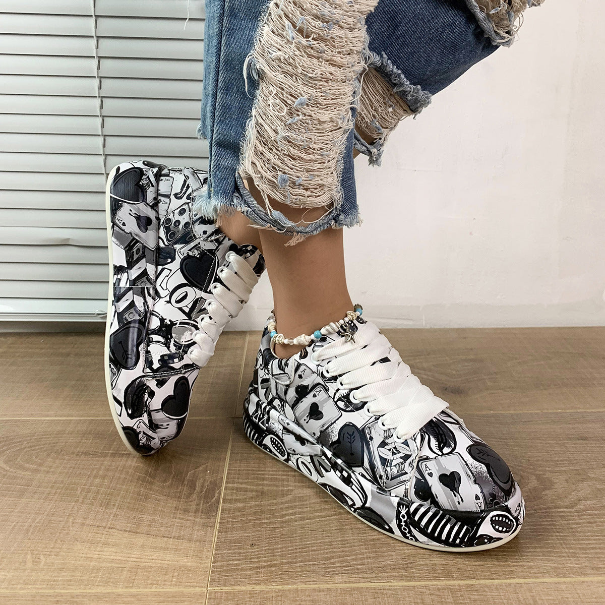 European & American Flag Sneakers Casual Sports Shoes