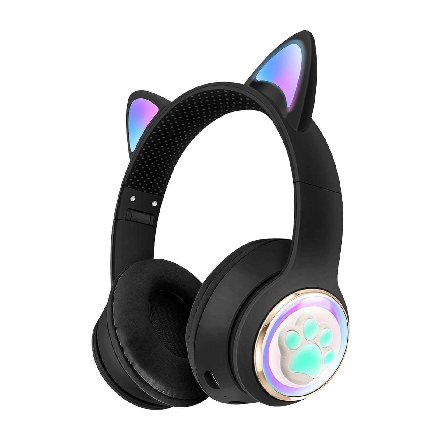 Luminous Cat Ears Head Mounted Bluetooth Earphones Heavy Bass