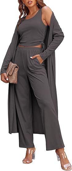 Women's 3 Piece Casual Knit Cardigan Set.