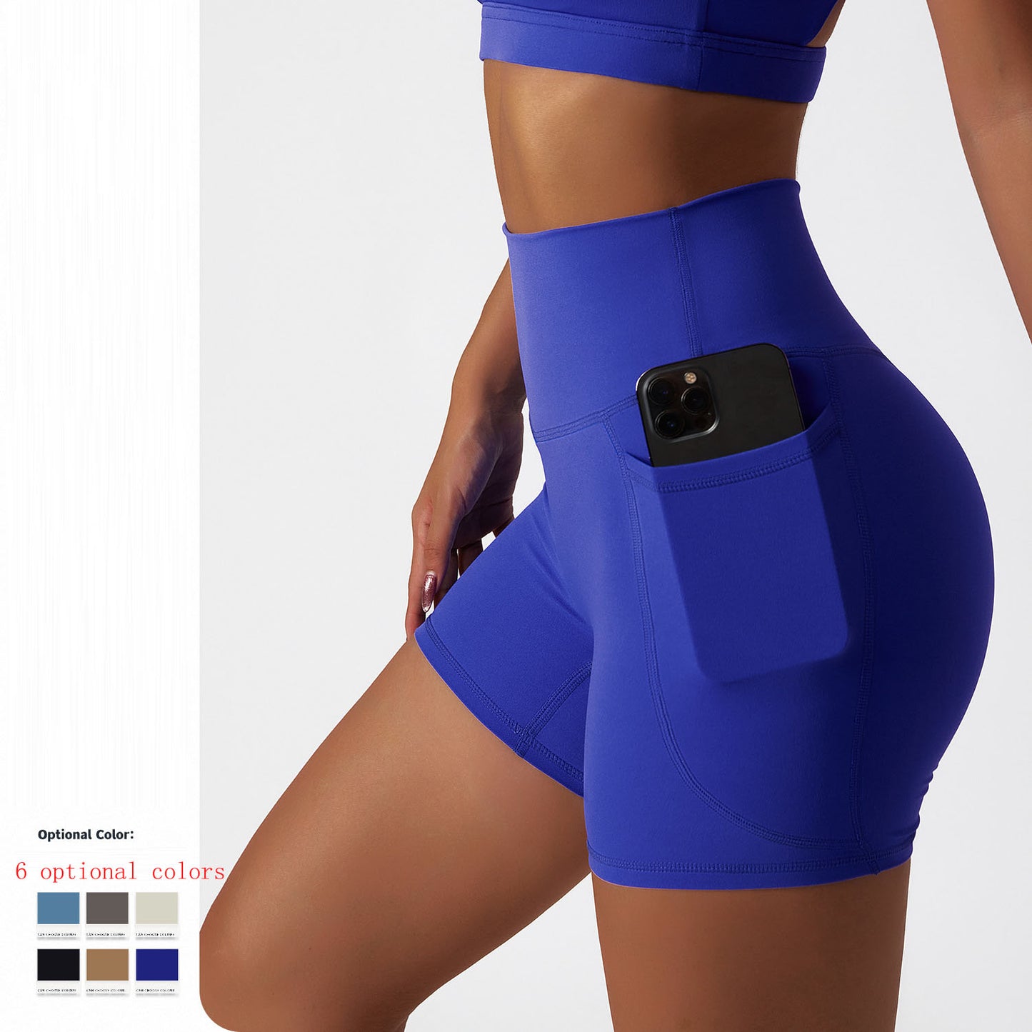 Summer ice silk nude sports shorts quick-drying tight yoga pants