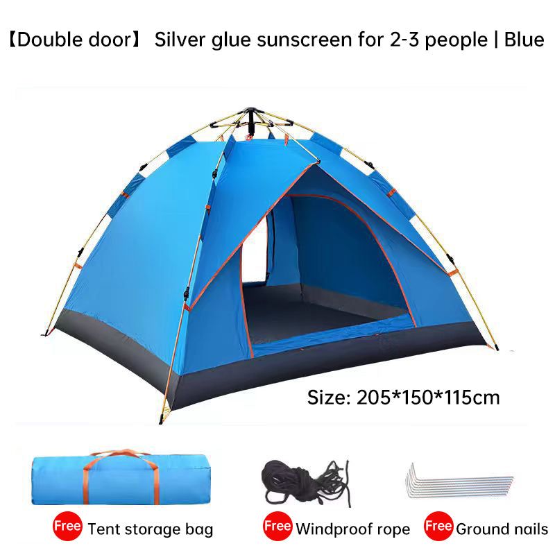 Quick-Setup 3-4 Person Camping Tent – Waterproof & Durable Outdoor Shelter