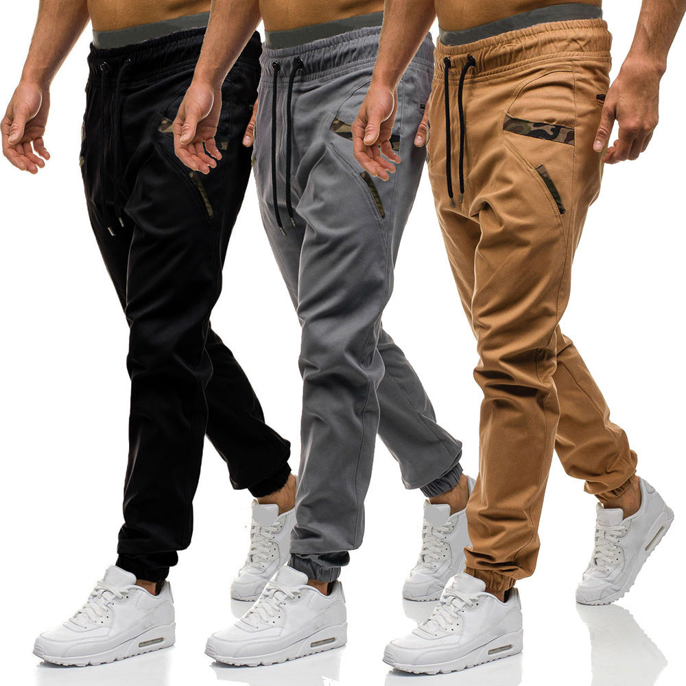 Fashion Men Gyms Pure color Pants Joggers