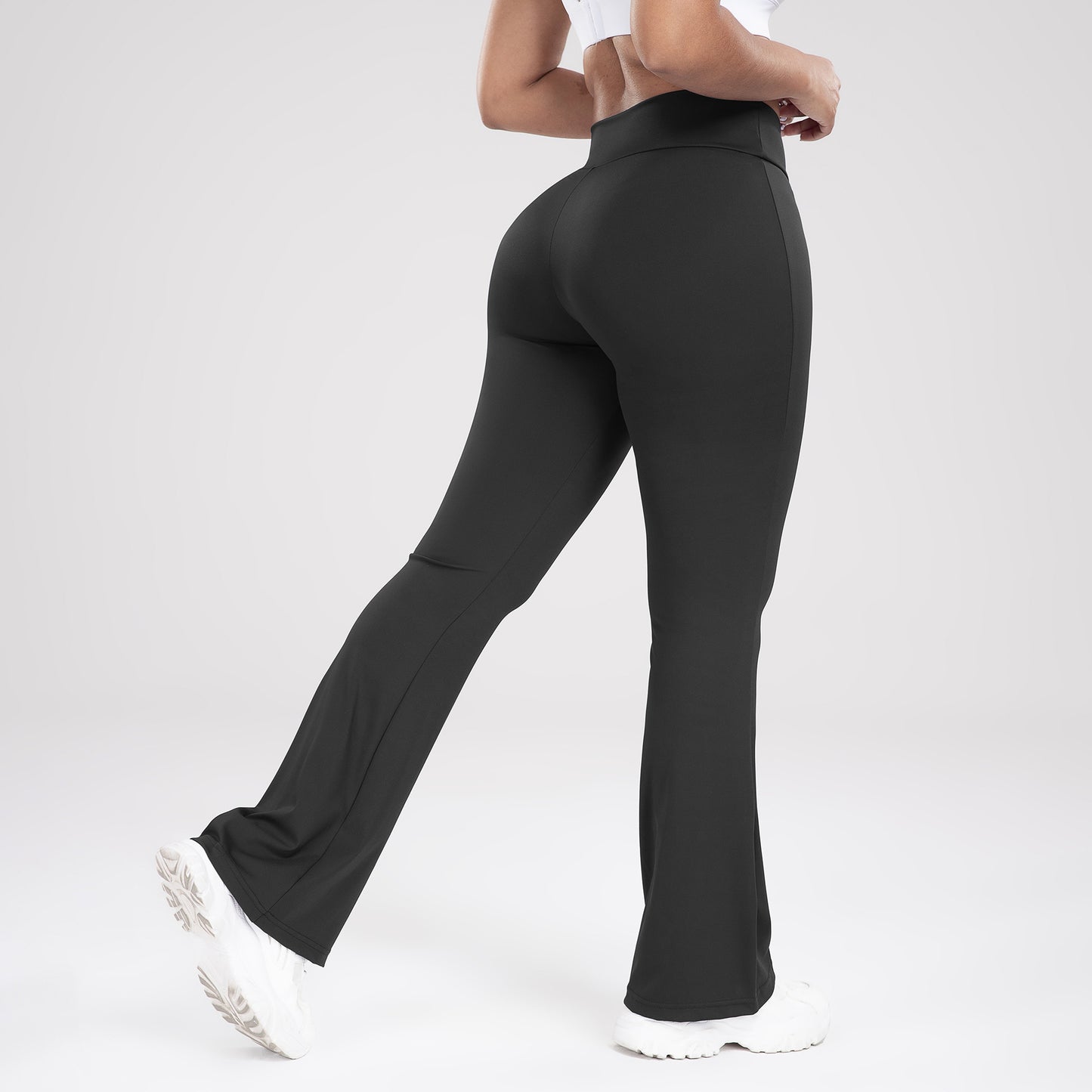 Waist Outdoor Casual Bell Bottom Yoga Pants, Slimming & Stylish