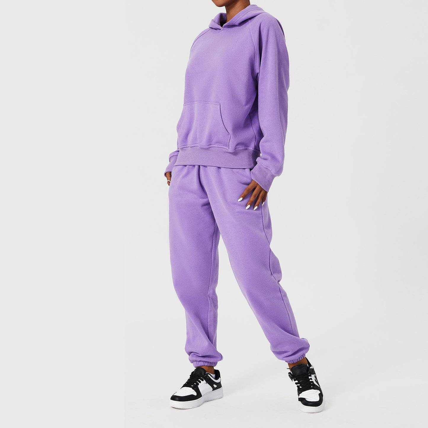 Women's Hooded Loose Sport Casual Sweater Set .
