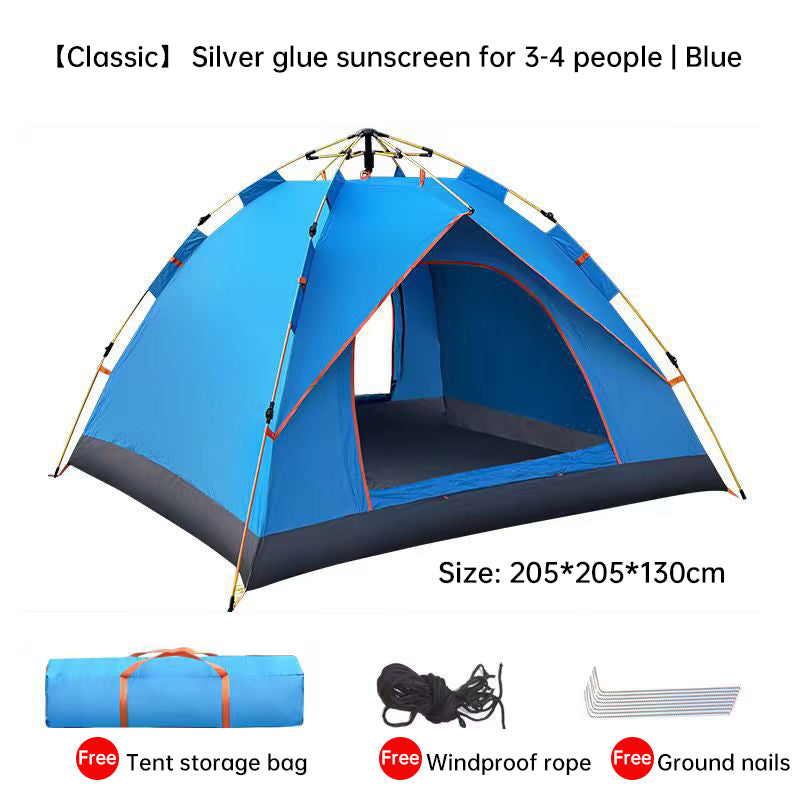 Quick-Setup 3-4 Person Camping Tent – Waterproof & Durable Outdoor Shelter
