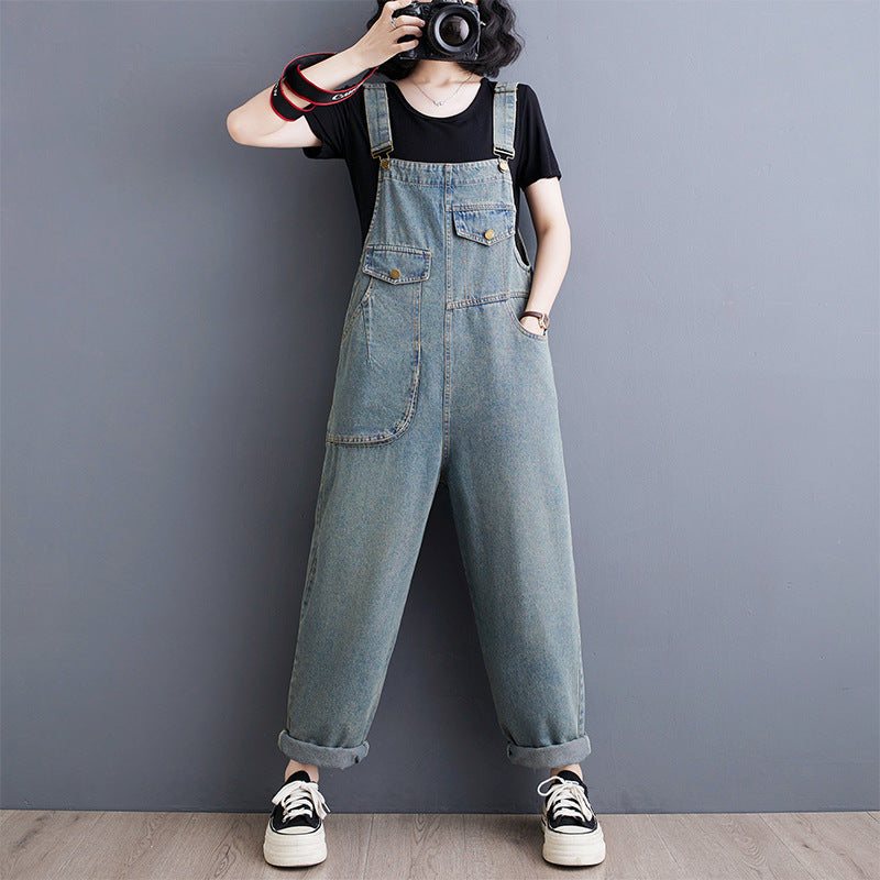 Spring Summer Vintage Jeans Jumpsuits Women