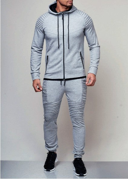 Men’s Casual Sports Tracksuit, Zip Hoodie & Jogger Set