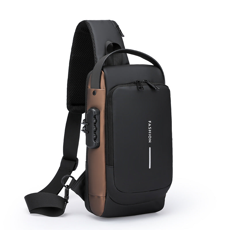 Motorcycle bag password anti-theft chest bag