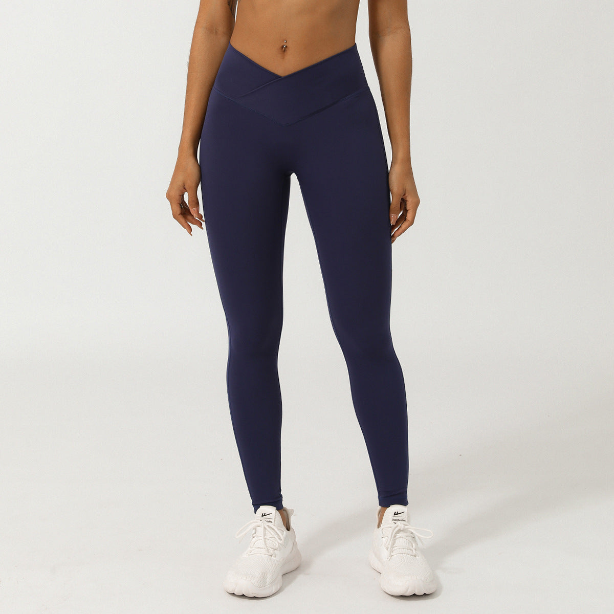 V-Waist Yoga Pants – High-Waist Peach Lift Leggings for Workout & Fitness