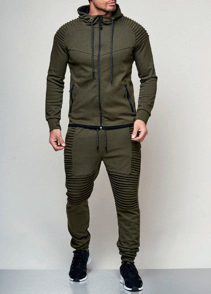 Men’s Casual Sports Tracksuit, Zip Hoodie & Jogger Set