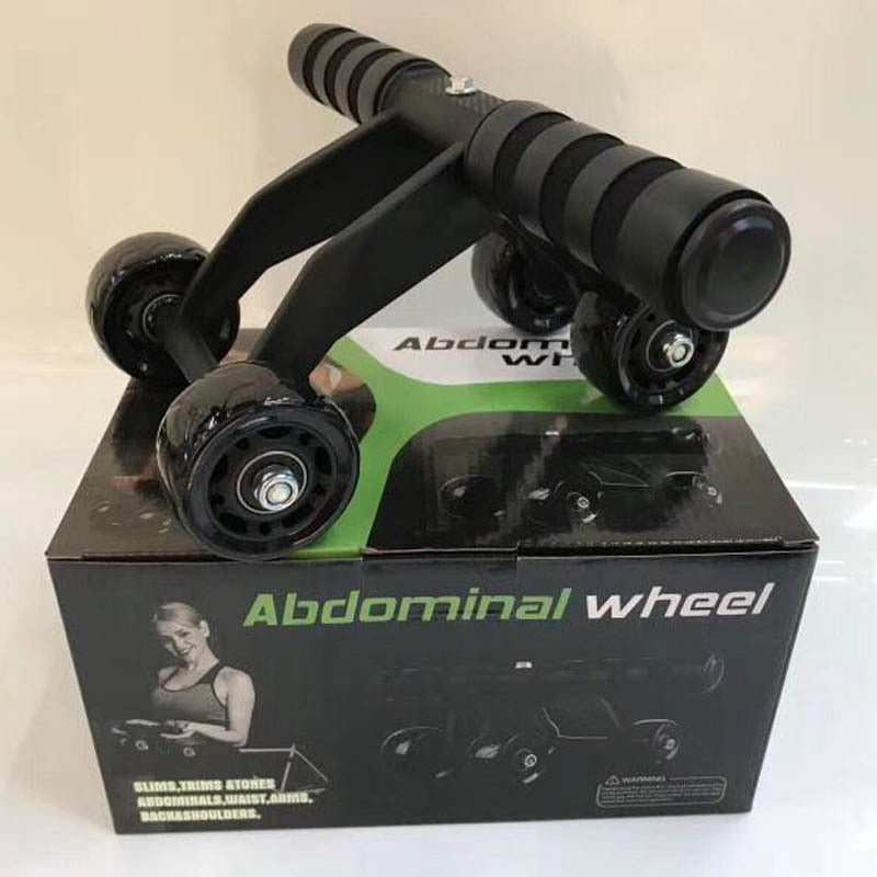 New Design Foldable Abs Plastic Abdominal 4 Wheel Exercise Wheel