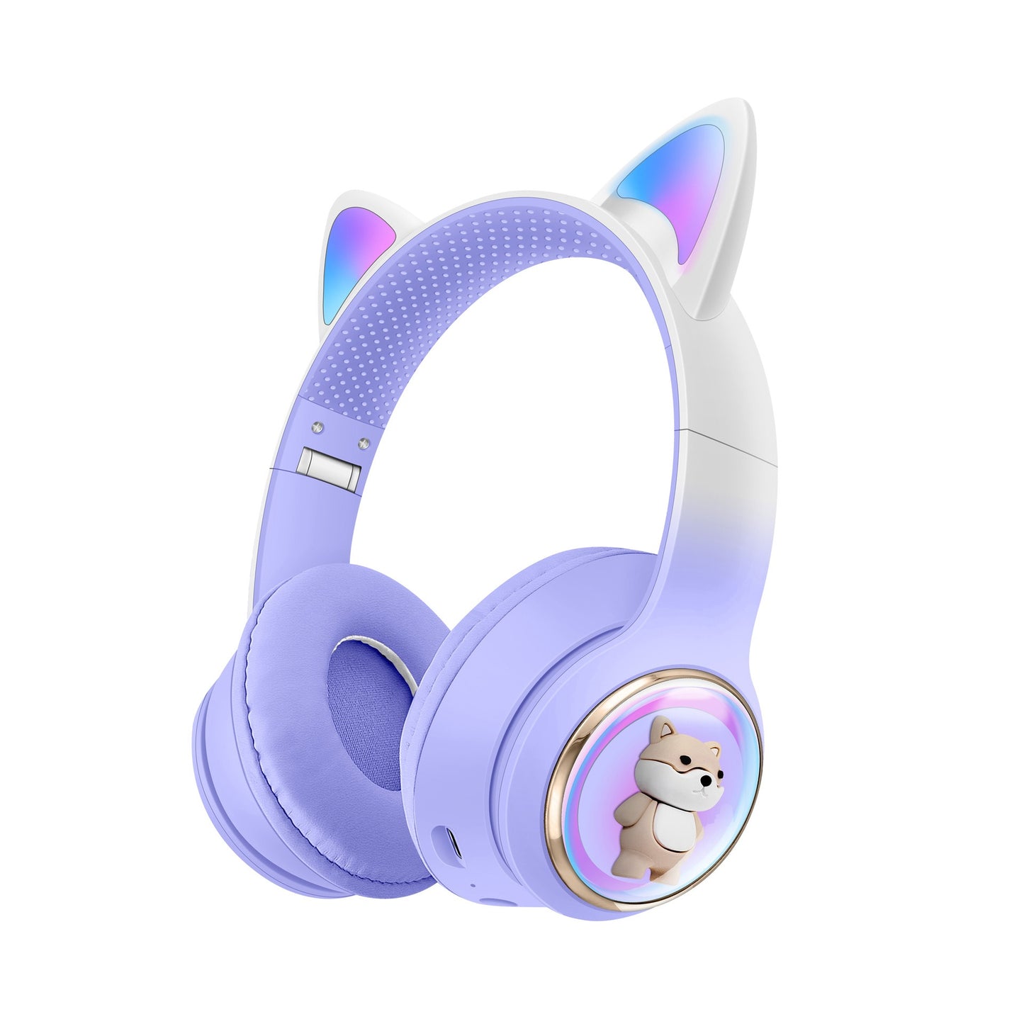 AKZ-51 Bluetooth Earphones – Foldable, Long Battery Life & Cute Cartoon Design