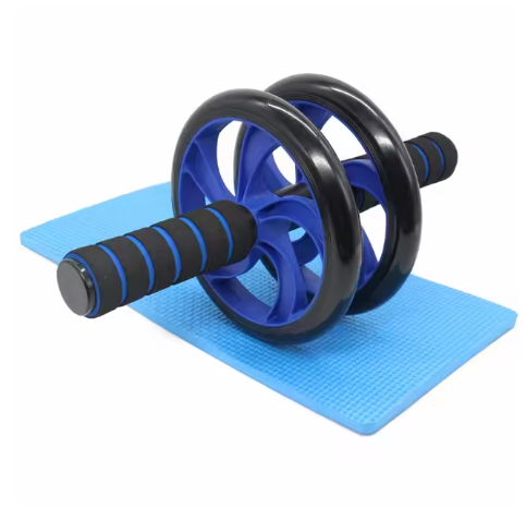Abdominal Exercise Roller – Dual Wheel with Foam Handles & Knee Pad