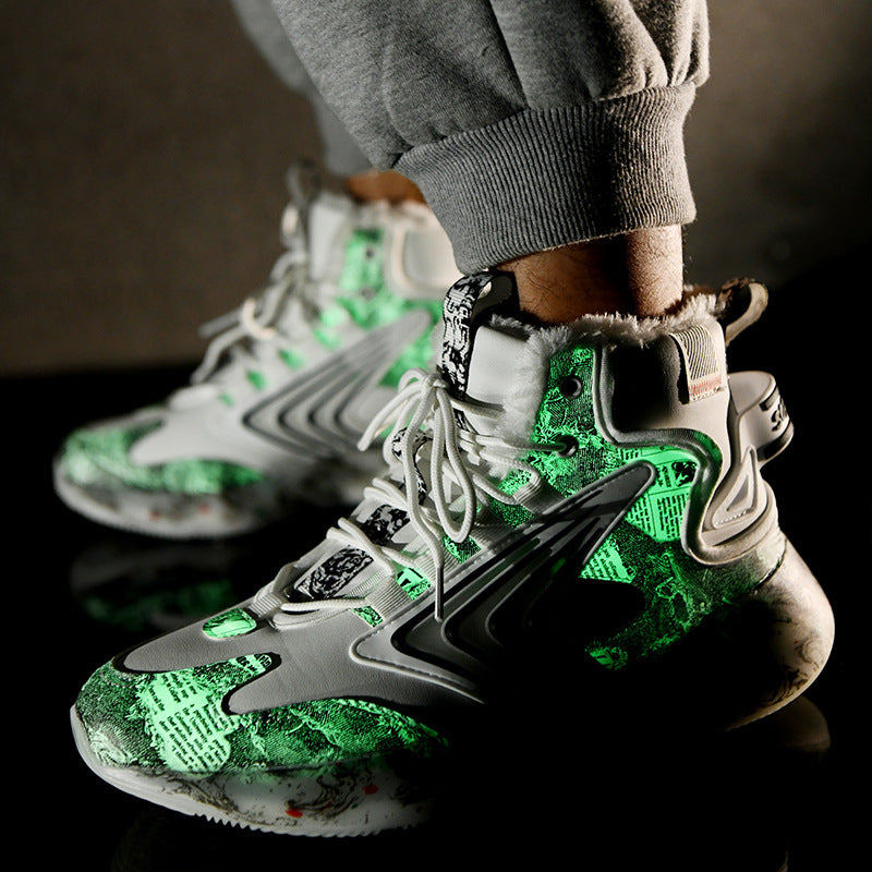 Men's trendy luminous running shoes