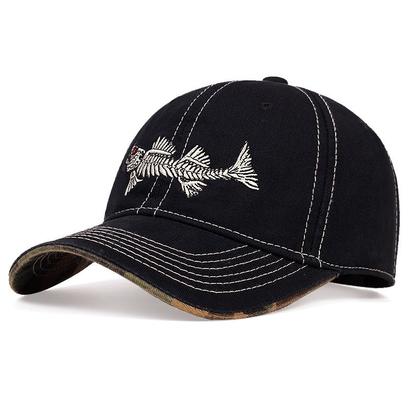 Hot selling fishbone embroidered baseball cap