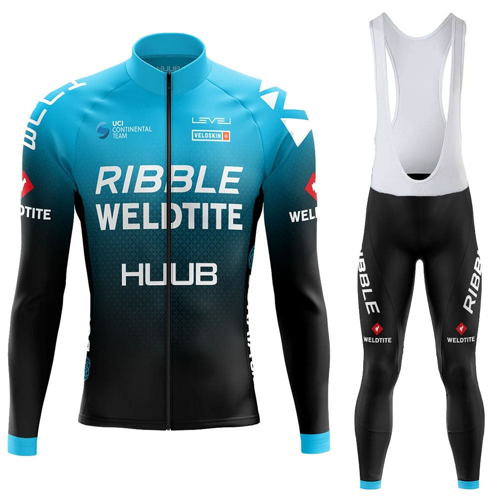 Spring & Autumn New HUUB Team Version Of The Long Sleeved Cycling Suit Suit Quick Dry Breathable Straps Bicycle Clothing