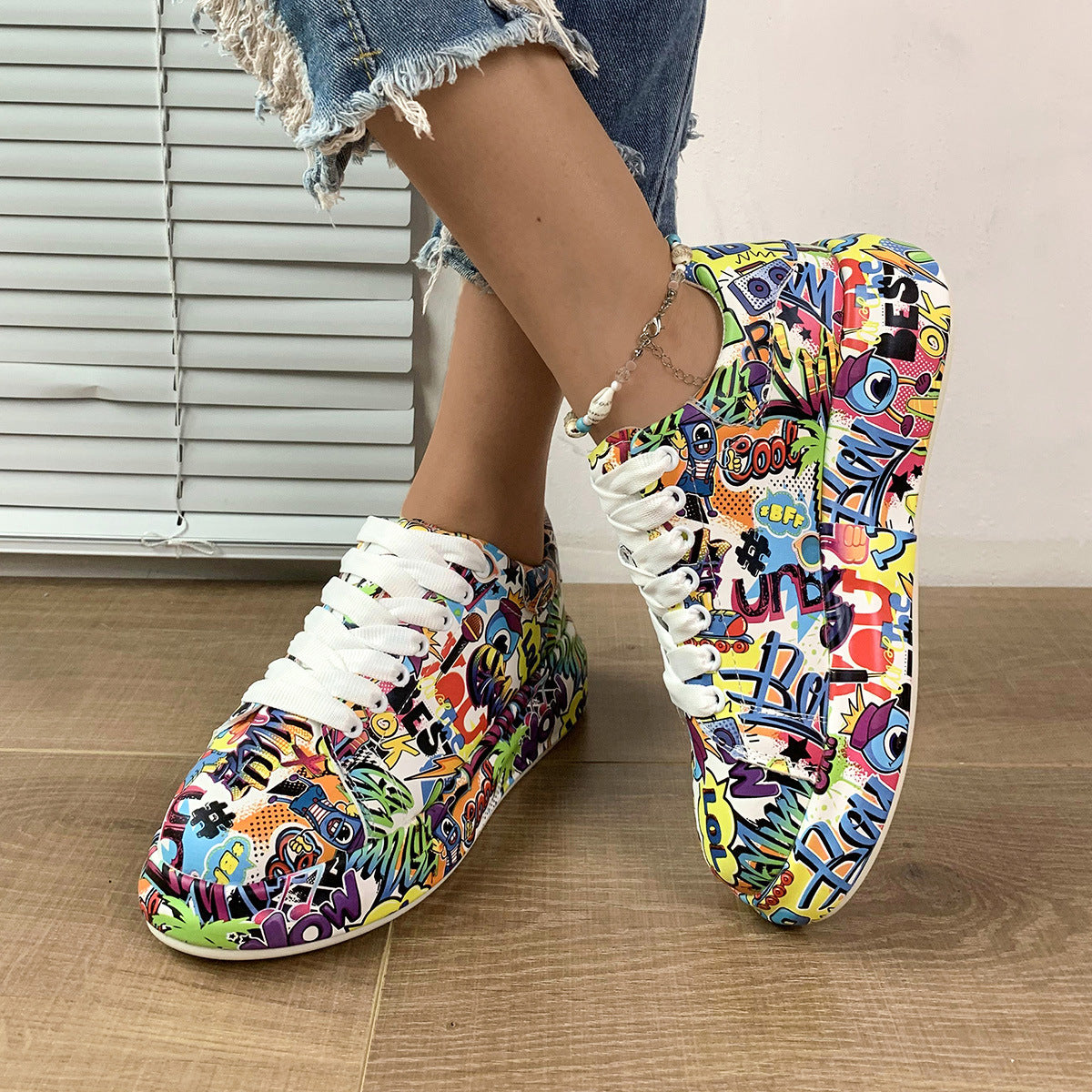 European & American Flag Sneakers Casual Sports Shoes