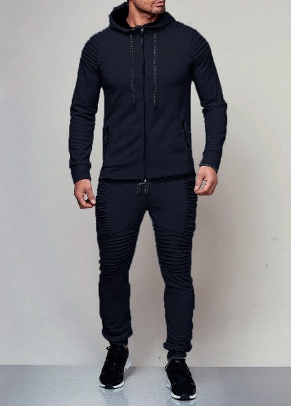 Men’s Casual Sports Tracksuit, Zip Hoodie & Jogger Set