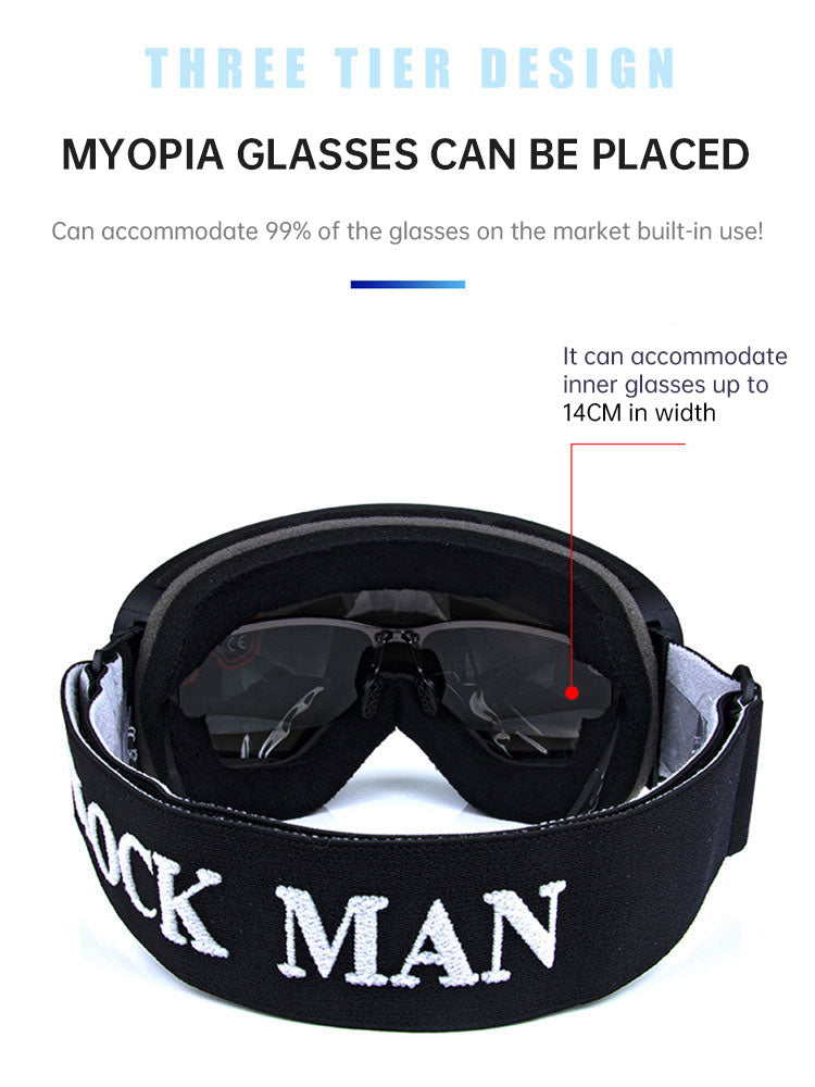 Cover Ski Glasses Winter & Outdoor Sports Goggles