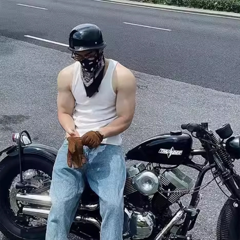 Half-Face Motorcycle Helmet for Cycling.