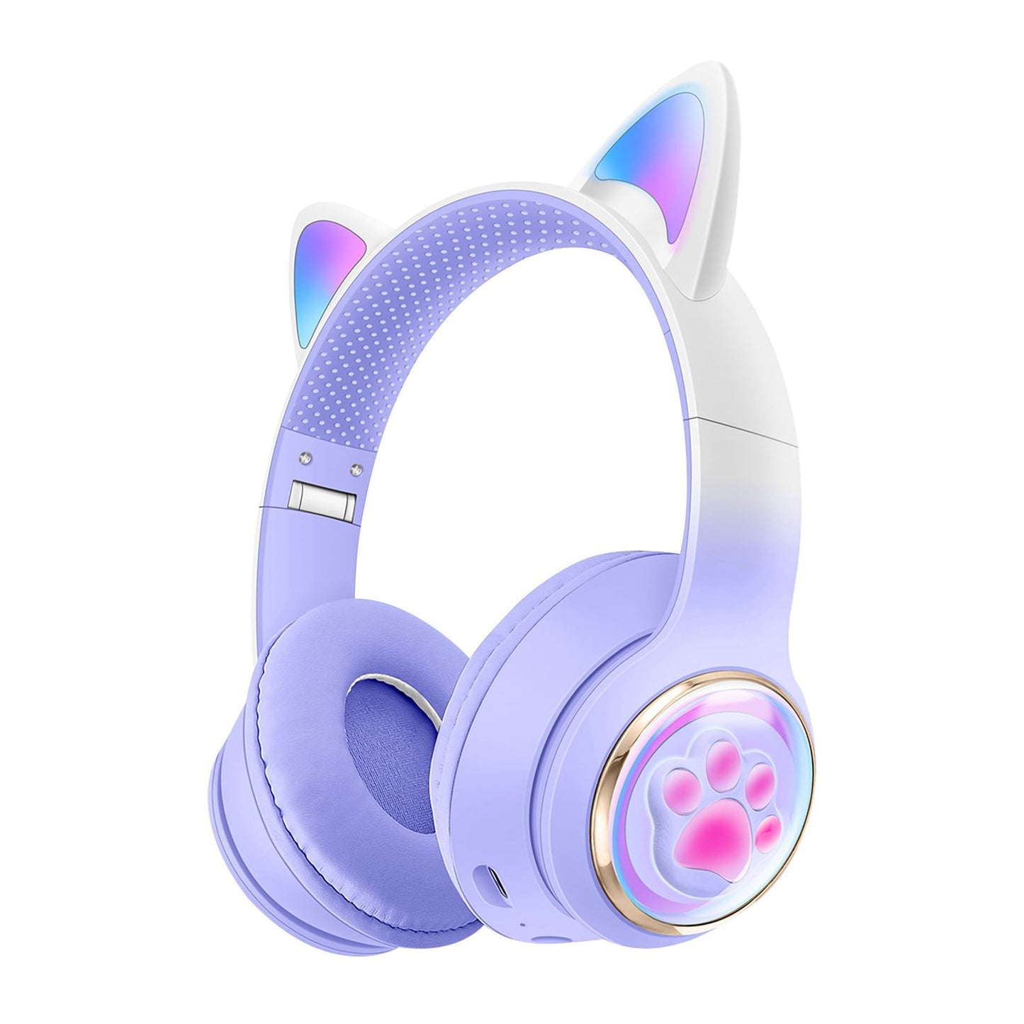 Luminous Cat Ears Head Mounted Bluetooth Earphones Heavy Bass