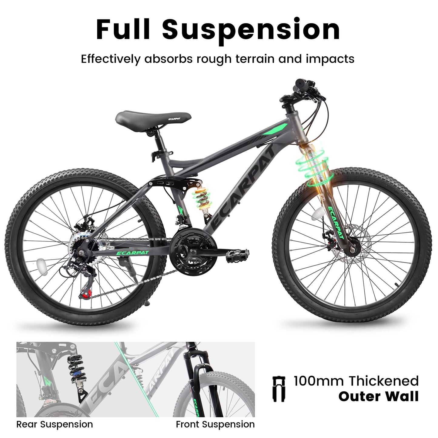 Mountain Bike 26 inch wheels, carbon steel frame disc brake