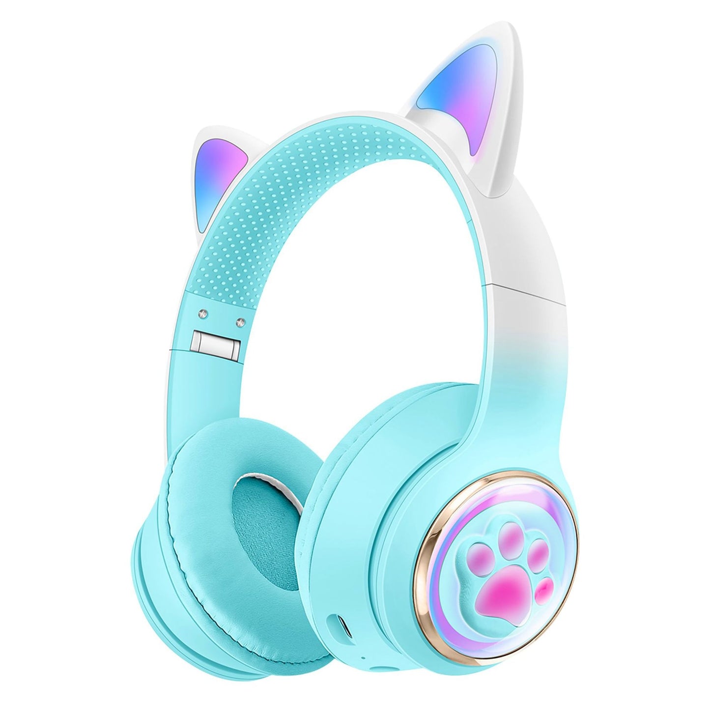 Luminous Cat Ears Head Mounted Bluetooth Earphones Heavy Bass
