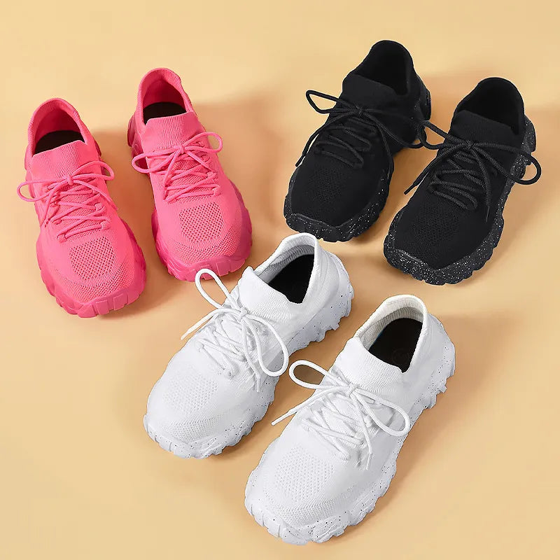 Women Lace Up Mesh Breathable Athletic