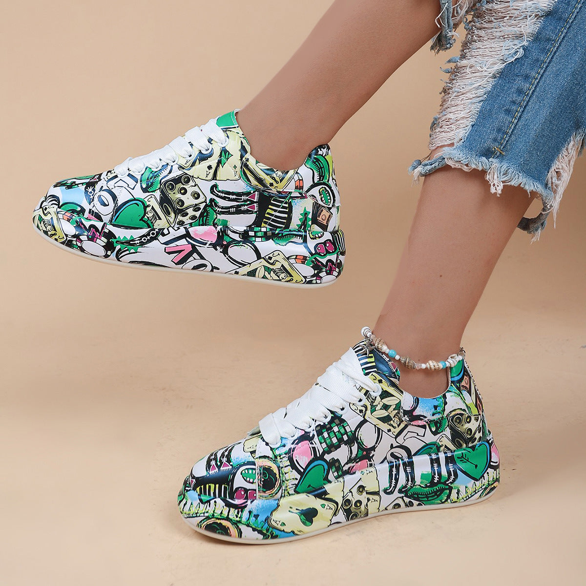 European & American Flag Sneakers Casual Sports Shoes