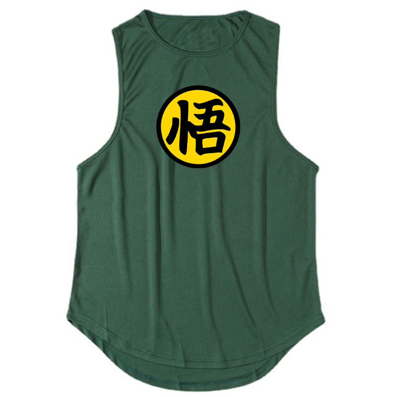 Men's running & fitness vest summer quick drying training suit