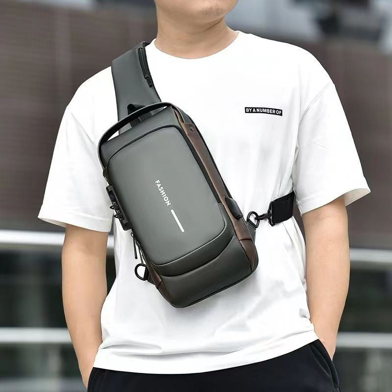 Motorcycle bag password anti-theft chest bag
