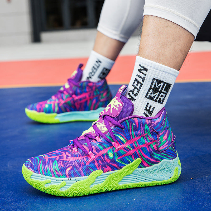 purple MB.03 men's and women's indoor and outdoor shock-absorbing and anti slip basketball shoes