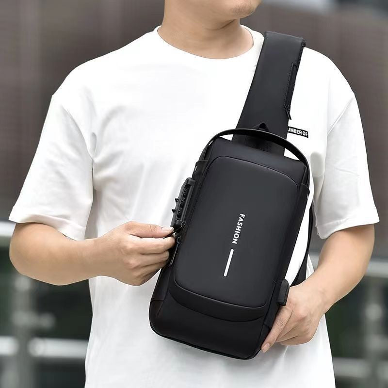 Motorcycle bag password anti-theft chest bag