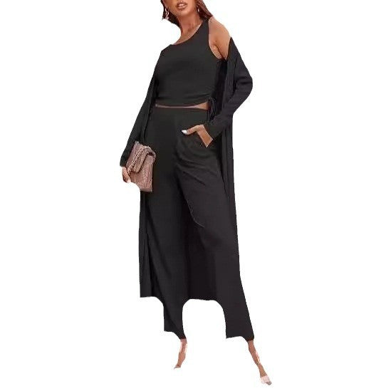 Women's 3 Piece Casual Knit Cardigan Set.
