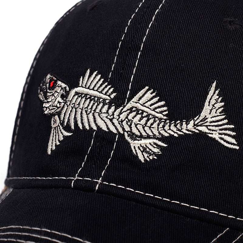 Hot selling fishbone embroidered baseball cap