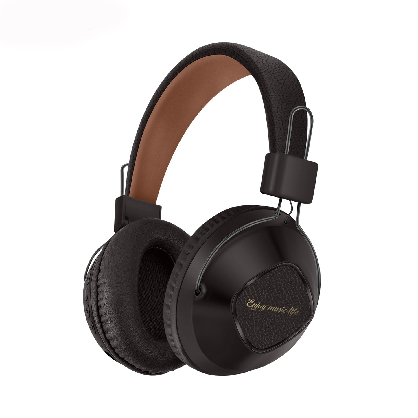 wireless head mounted Bluetooth earphones with battery display
