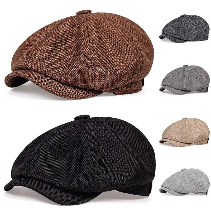 Octagonal hat men's spring and summer