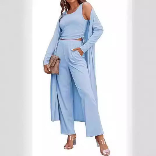 Women's 3 Piece Casual Knit Cardigan Set.