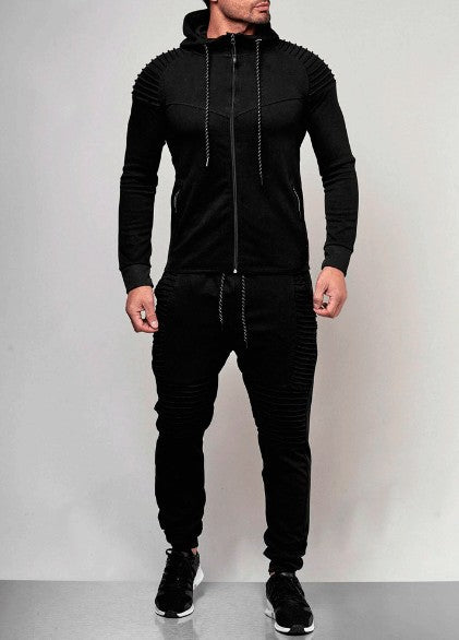 Men’s Casual Sports Tracksuit, Zip Hoodie & Jogger Set