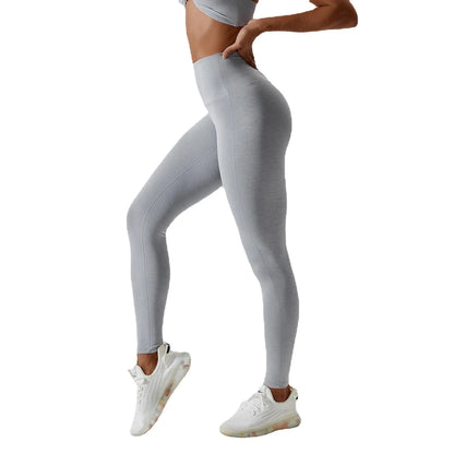 Yoga Pants Women's High Waist Tight Quick Dry Nude Feeling Fitness Pants Show Thin Buttock Lifting Running Sports Leggings